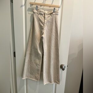 Zara Cream sailor wide leg pant